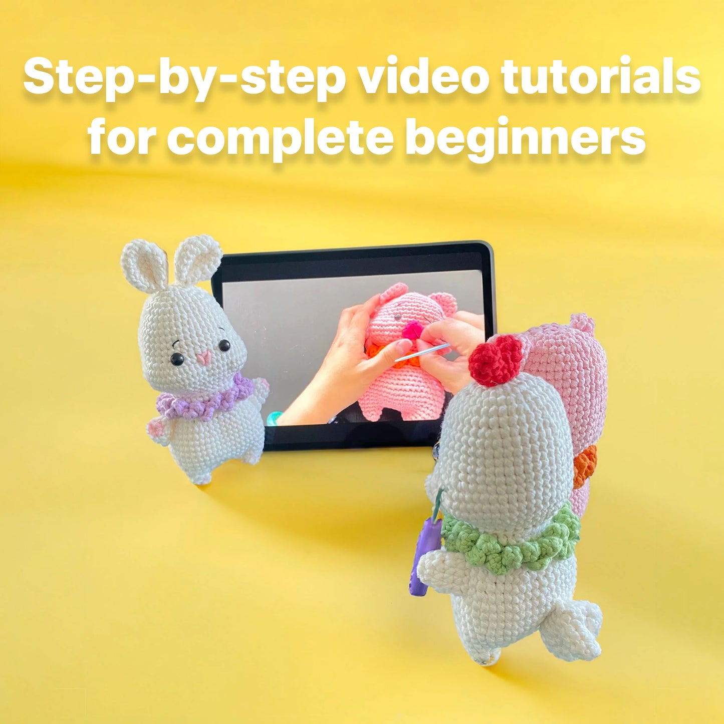 Set of 3 Beginner Crochet Kits : Theo, Sam & Rene