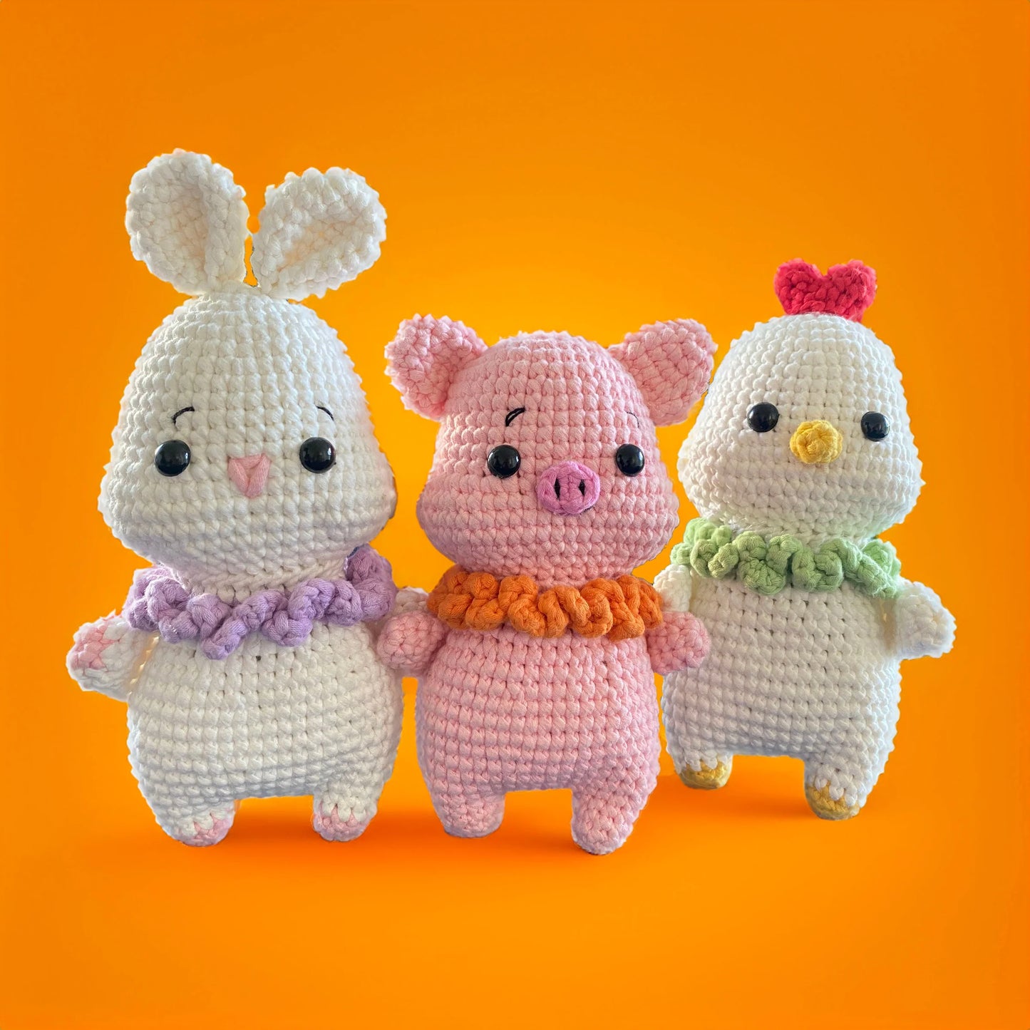 Set of 3 Beginner Crochet Kits : Lola, Carlos & Patrick